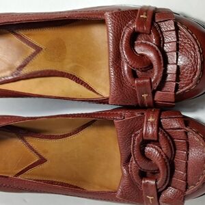 Elegant Brown Leather Women's Loafers